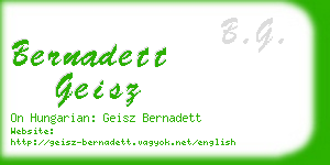 bernadett geisz business card